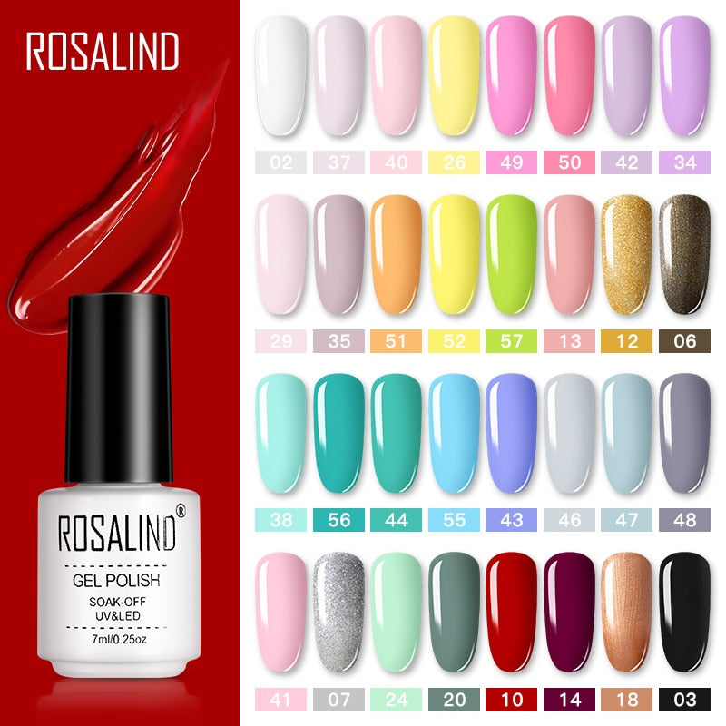 ROSALIND Gel Polish Set Manicure per Unghie Semi Permanente