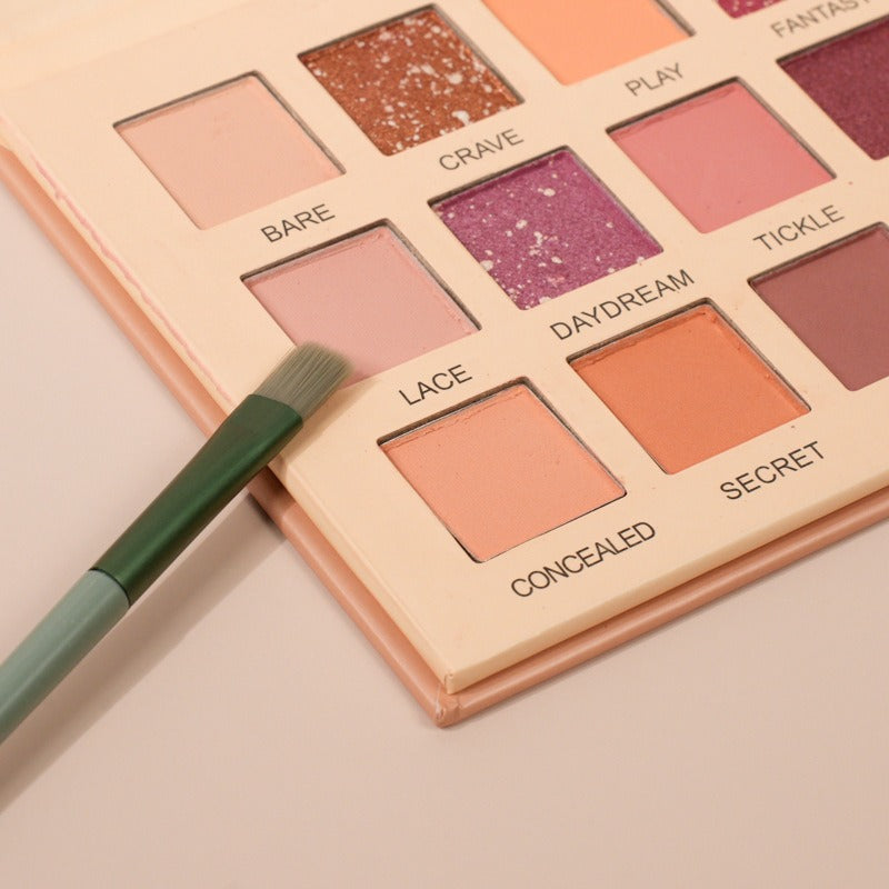 Palette di ombretti perlescenti opachi Desert Rose da 18 colori