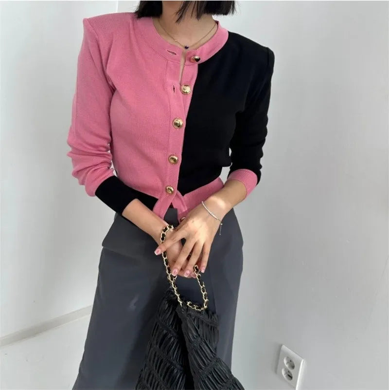 Cardigan coreano elegante e chic da donna