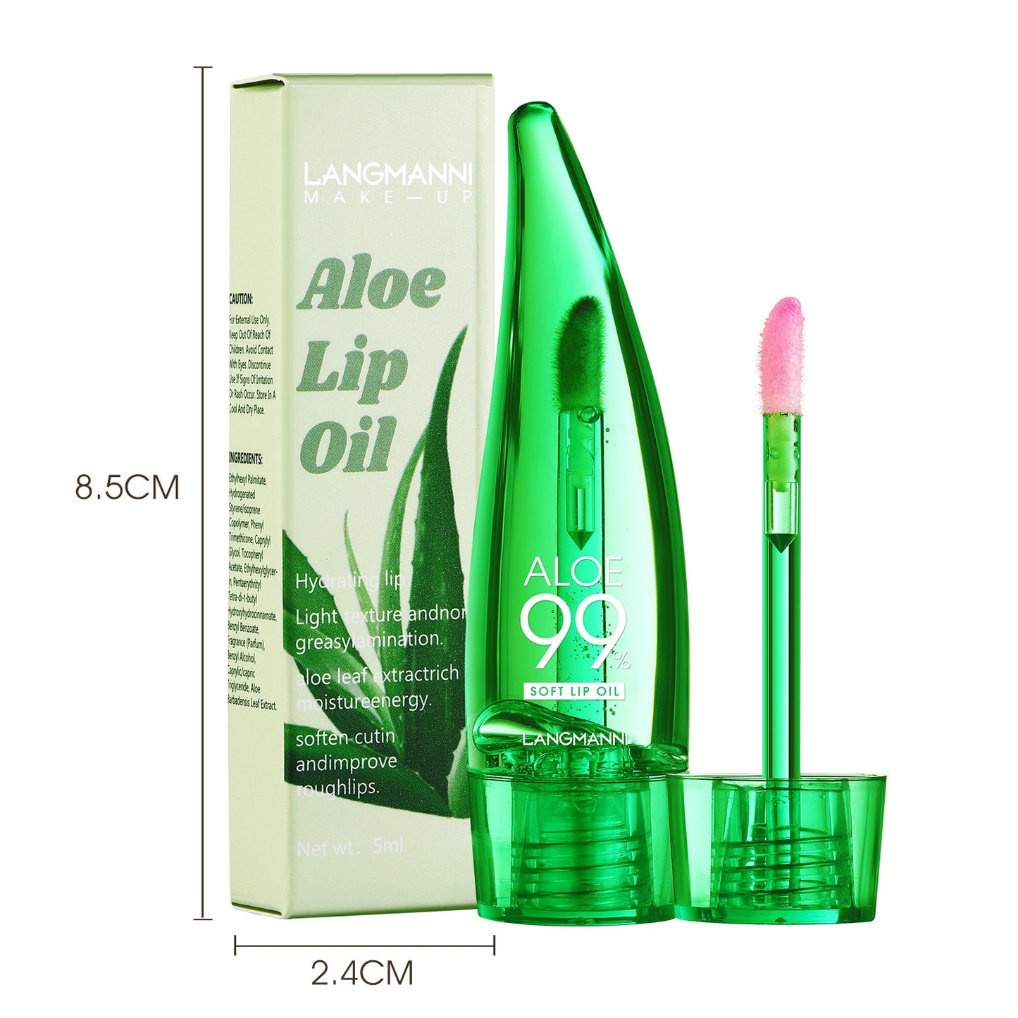 langmannni Aloe vera lip gloss, smalto per labbra che cambia colore in base alla temperatura, rossetto idratante e protettivo, olio per labbra