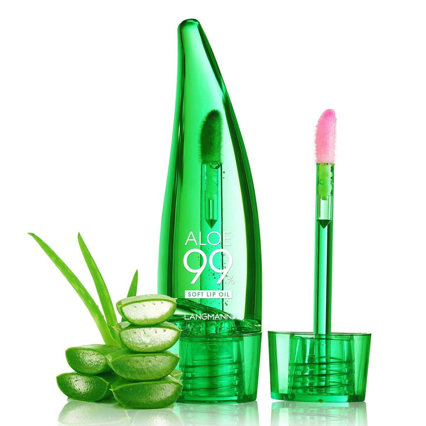 langmannni Aloe vera lip gloss, smalto per labbra che cambia colore in base alla temperatura, rossetto idratante e protettivo, olio per labbra