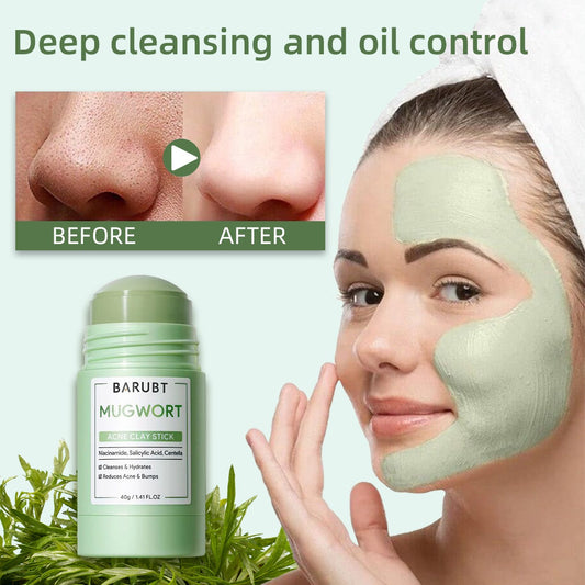 BARUBT maschera di fango di artemisia stick pulizia profonda delicata riparazione punti neri cura del viso maschera spalmabile