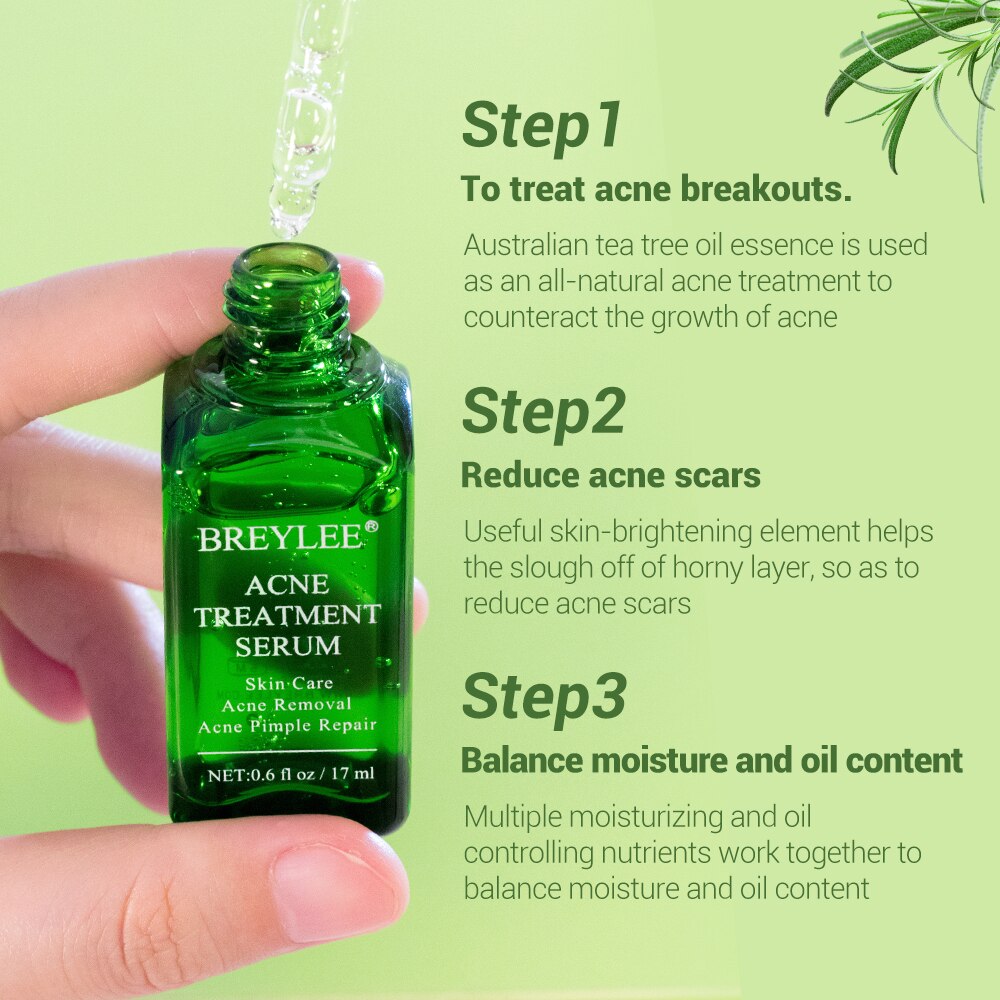 BREYLEE Acne Treatment Siero Viso Maschera Anti Acne Brufoli Cicatrici